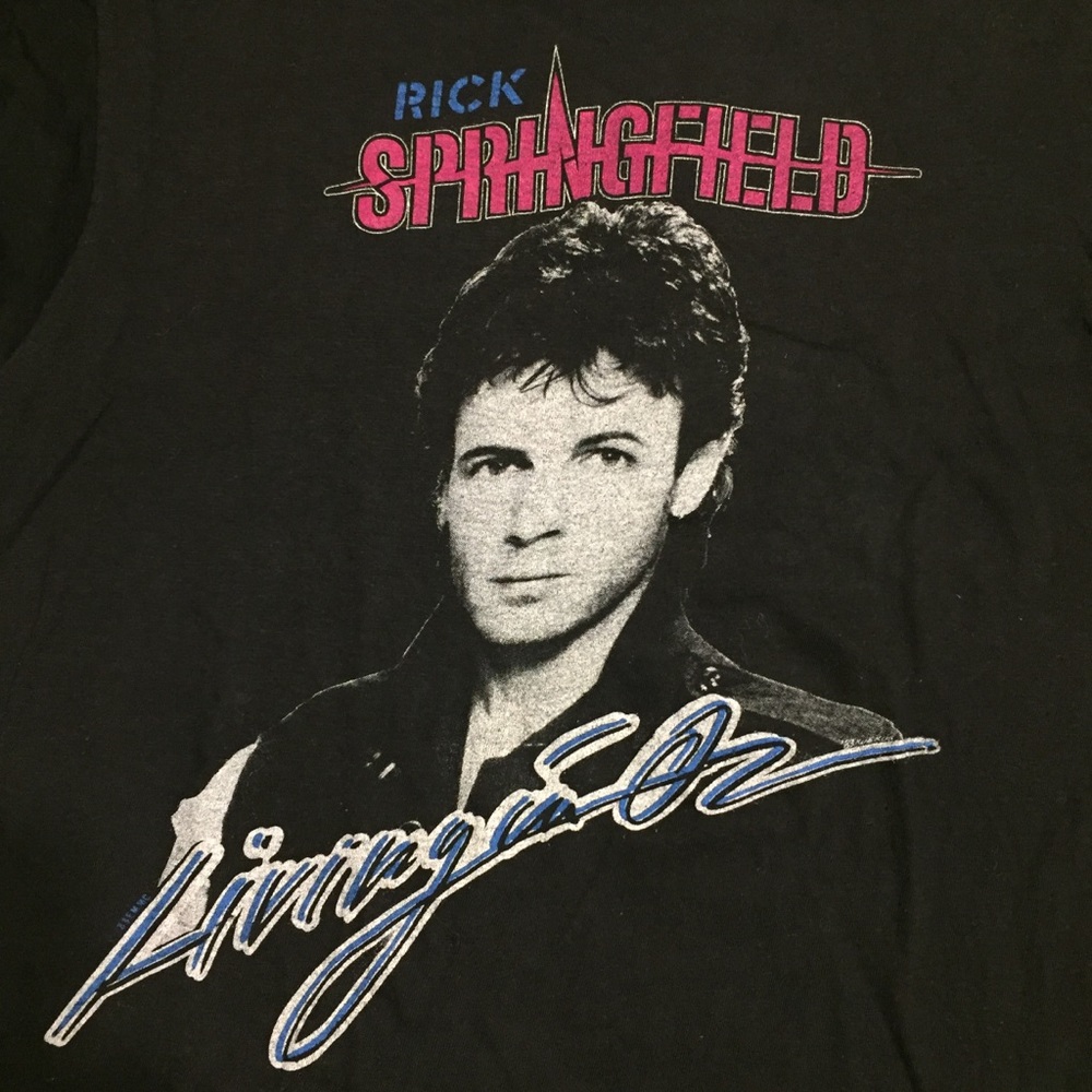 Rick Springfield Living in Oz 1983 Concert Shirt S